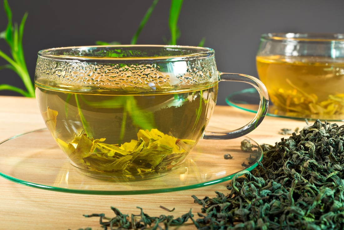 Still Life with Green Tea and Loose Tea