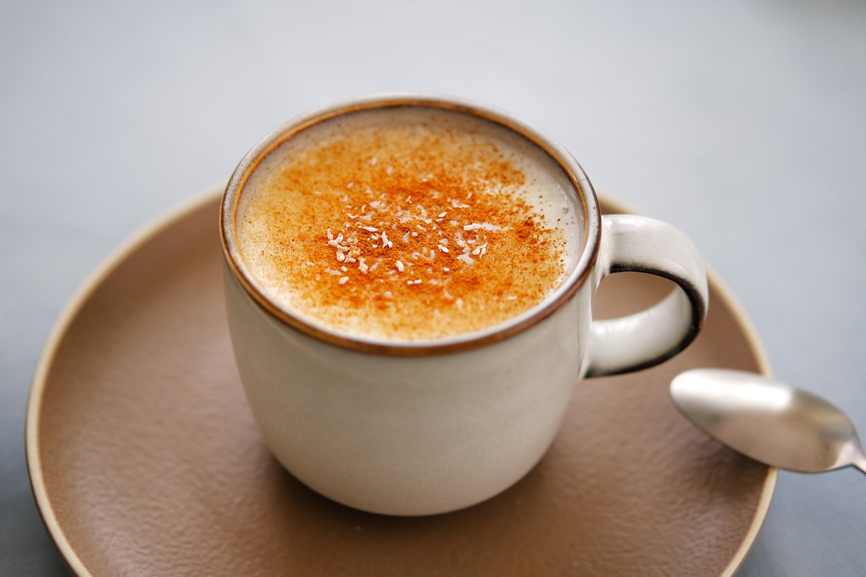 Traditional Turkish Hot Beverage Salep or Sahlep.