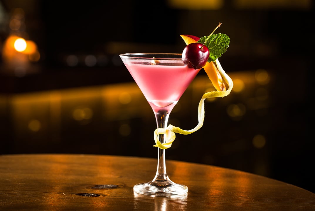 Pink cocktail