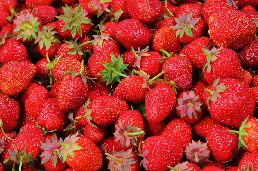 Background of Fresh Strawberries